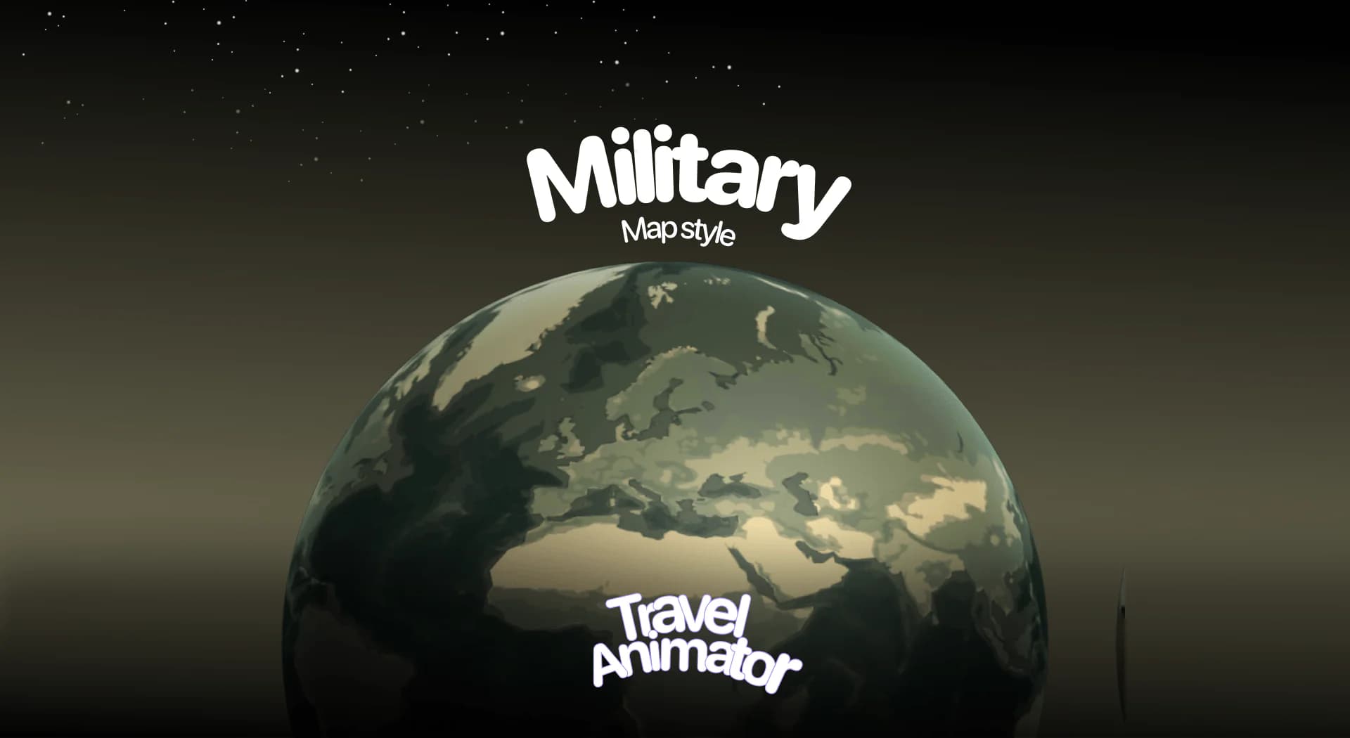 Military Map in Travel Animator