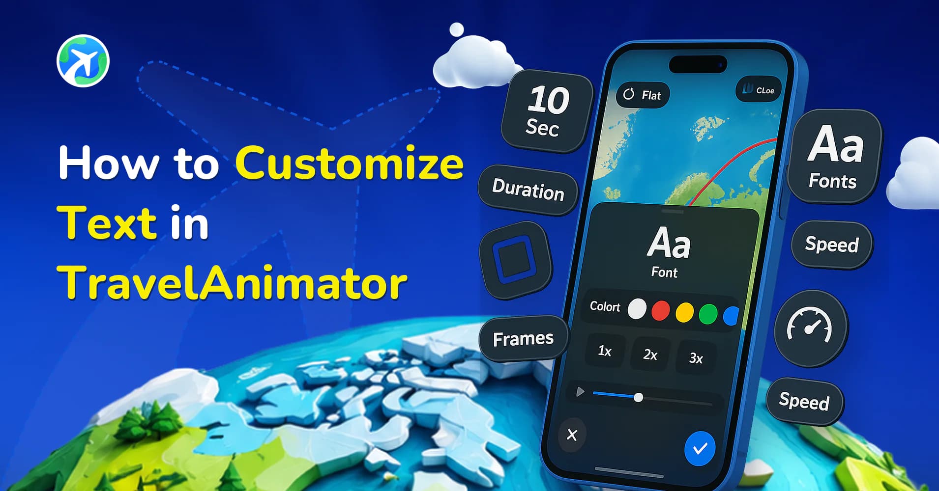 How to Customize Text in Travel Animator