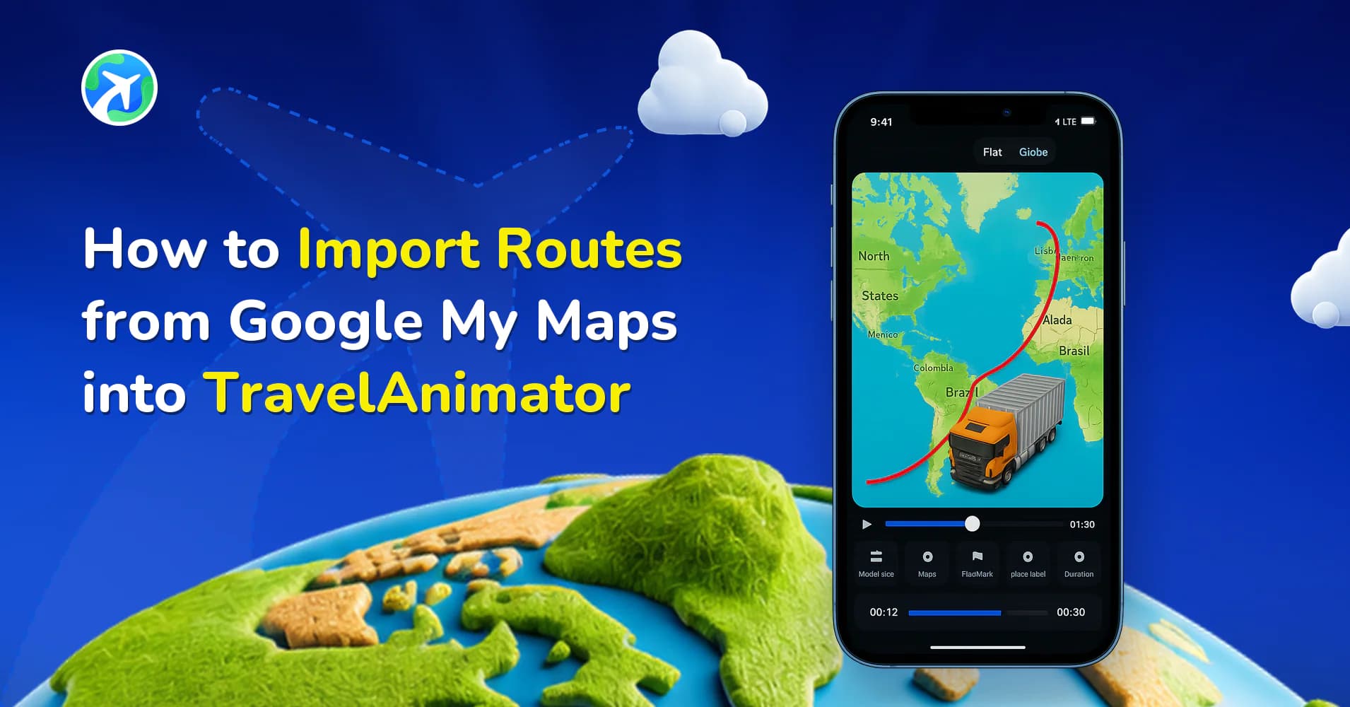 How to Import Routes from Google My Maps into Travel Animator