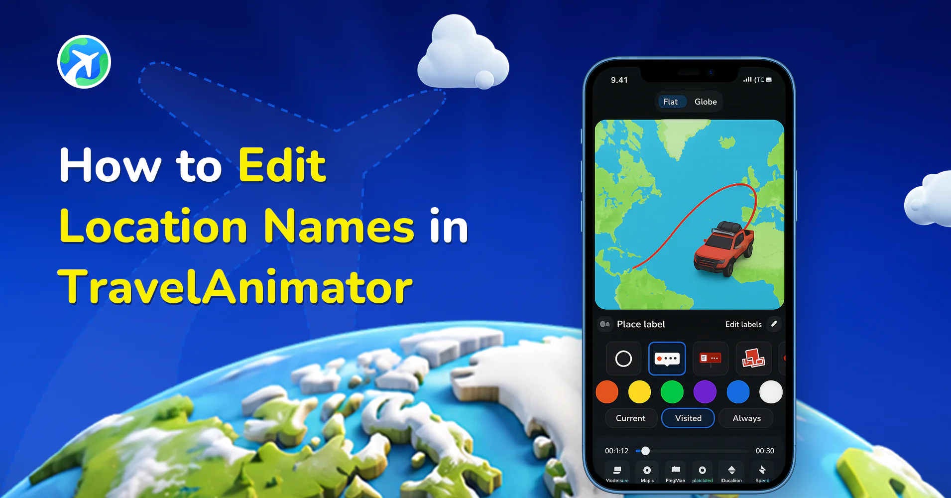 How to Edit Location Names in Travel Animator