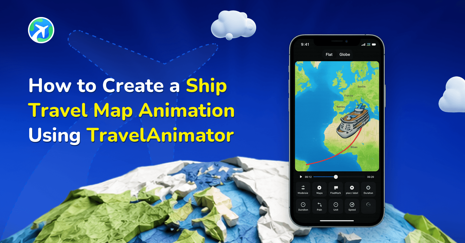 How to Create a Ship Travel Map Animation Using Travel Animator