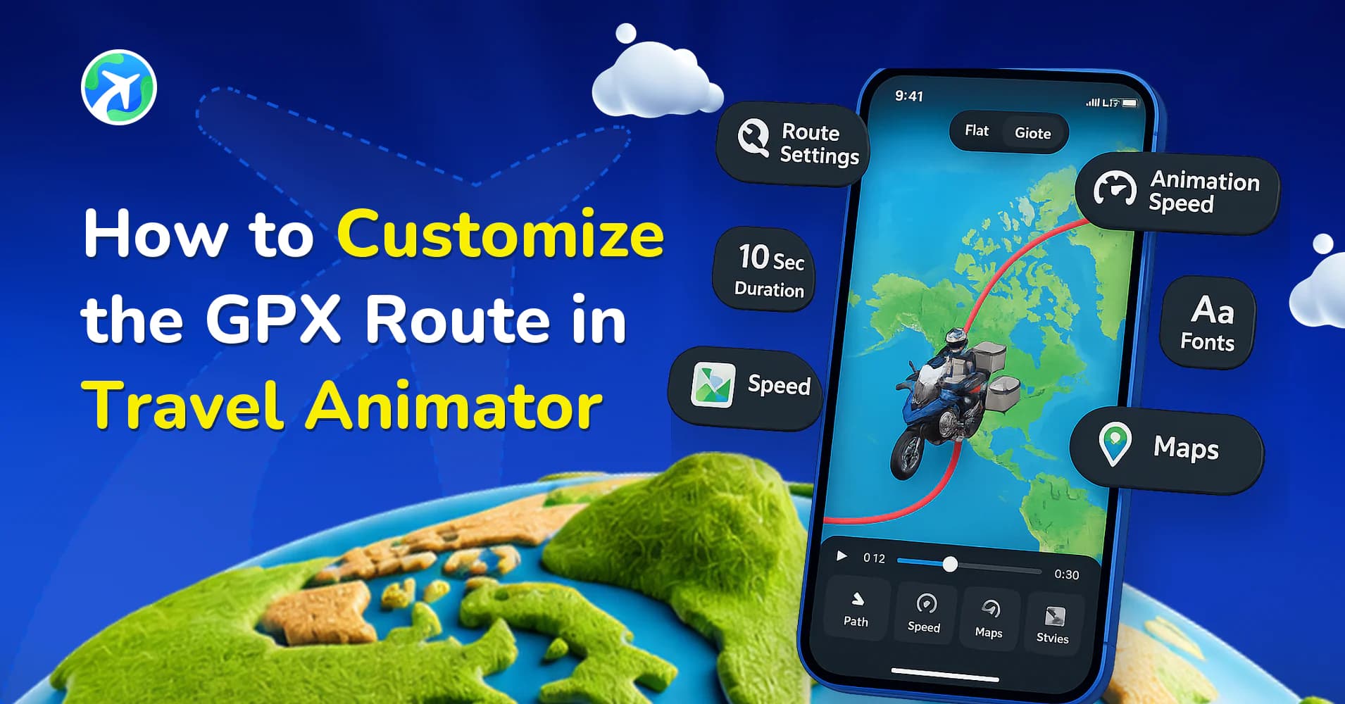 How to Customize the GPX Route in Travel Animator