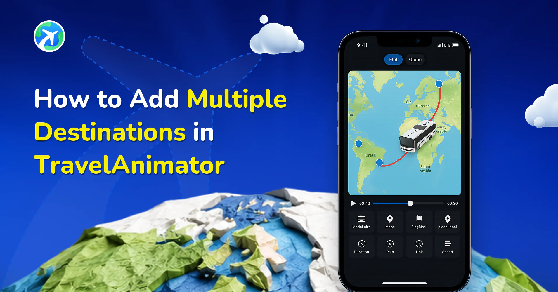 How to Add Multiple Destinations in TravelAnimator