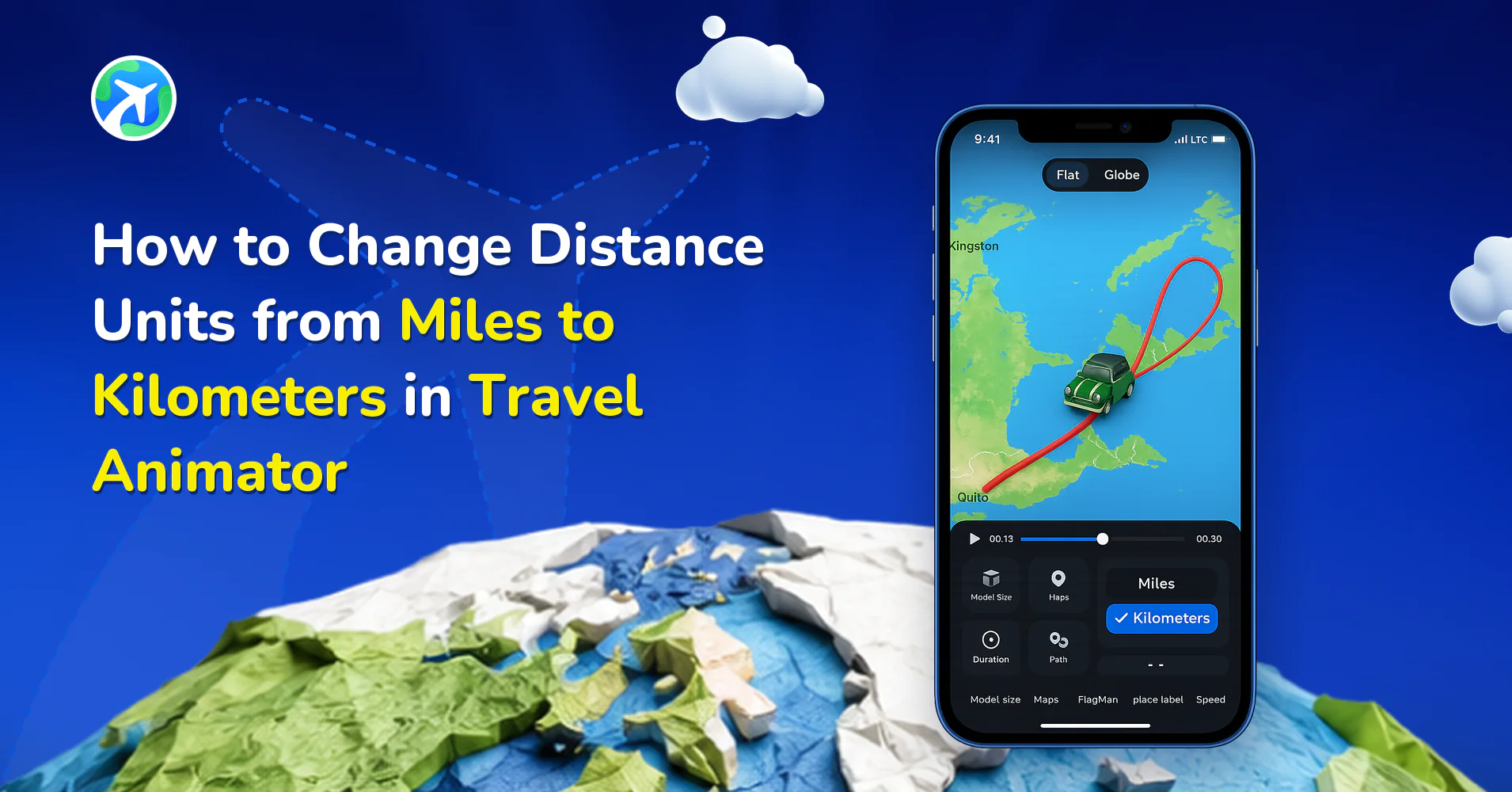 How to Change Distance Units from Miles to Km in TravelAnimator