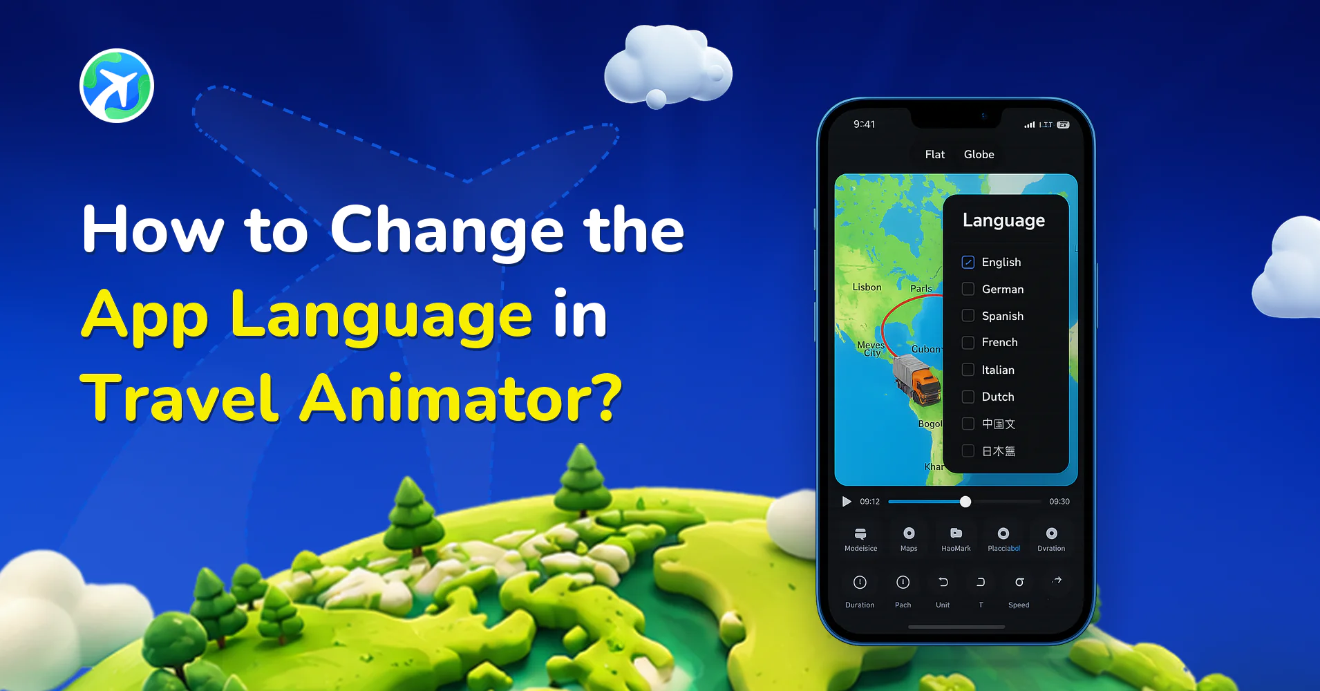 How to Change the App Language in Travel Animator?