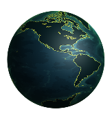 Neon night globe map style