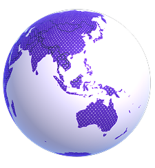 Purple dotted globe map style