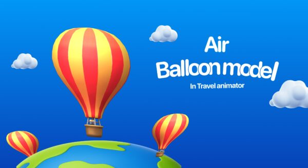 Air Balloon Model in Travel Animator