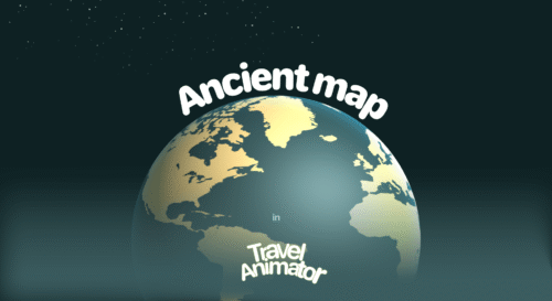 Ancient Map in Travel Animator