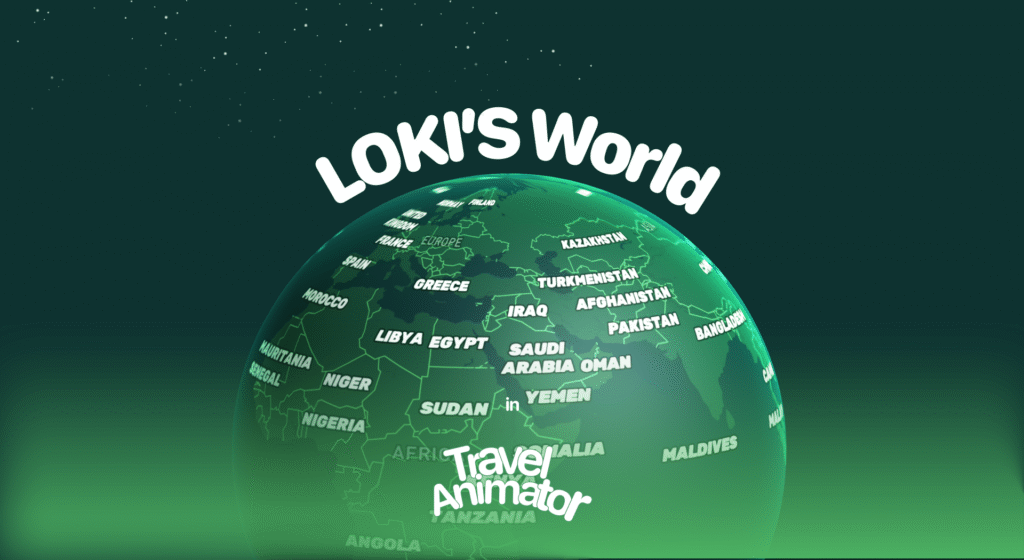 Loki's World Map in Travel Animator